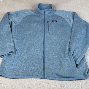 Patagonia Better Sweater Mens 3XL Heather Blue Full Zip Jacket Fleece 25528